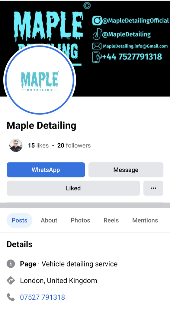 Maple Detailing (London, Surrey, Berkshire, Hampshire and Essex)